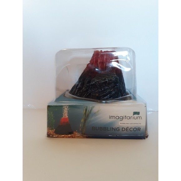 Aquarium Decorations, Air Stone Bubbler Volcano Shape Ornament Kit Set - Picture 4 of 15